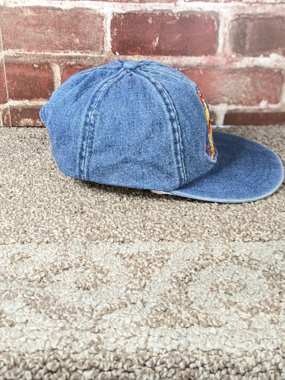 Disney Winnie the Pooh Vintage Fitted Denim Baseball Hat Girls Size 4 6X - Picture 4 of 9
